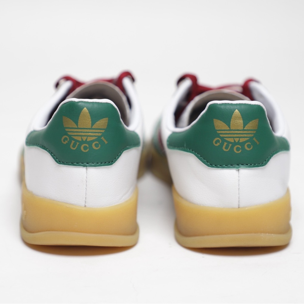 Authentic Gucci x Adidas Gazelle Sneakers White Green Red - Picture 6 of 16